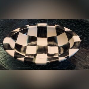 MacKenzie-Childs Black and White Ceramic Dish